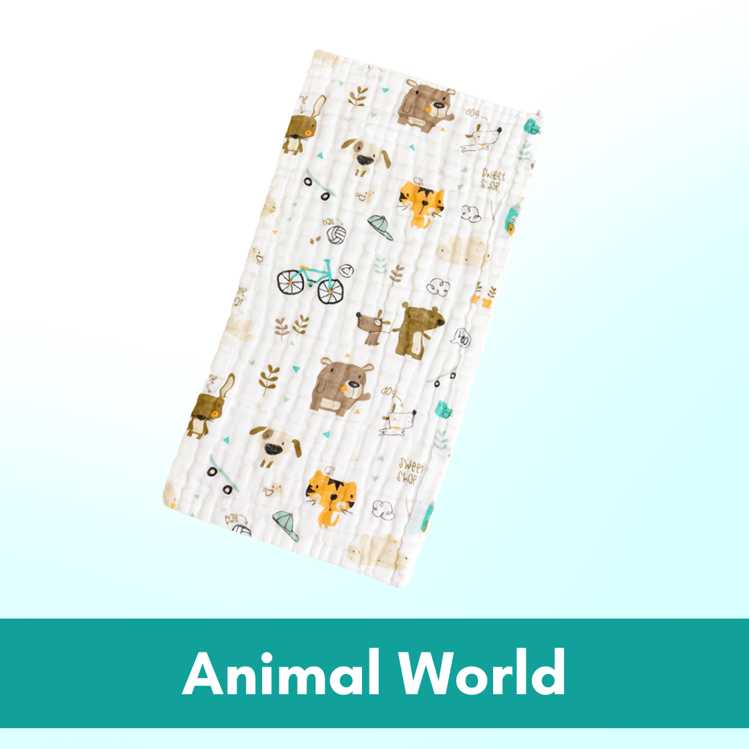 Boo and Bub Baby Burp Towel Cantik Baby Berkualiti High Absorbent High Density 50cmx25cm 6 Layer Sapu Tangan Bayi - Boo & Bub