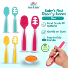 Boo & Bub Baby's First First Dipping Spoons  Baby Pre-Spoon Set 2 Stag6M+ Baby First Spoon BPA FREE Safe PP Material - Boo & Bub