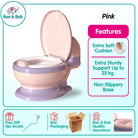 Portable Children's Potty Training Toilet with cushion seat | for Baby Toddlers kid Safe Toilet Potties - Boo & Bub
