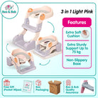 Kids Foldable Soft-Padded Cushion Toilet Training Seat With Anti-Slip Step Ladder | Potty Urinal stool training - Boo & Bub
