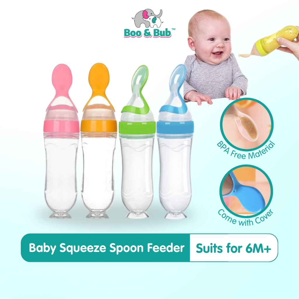 Baby Spoon Bottle Feeder Dropper | Silicone Spoons for Feeding Medicine Kids Toddler Cutlery Utensils Children - Boo & Bub