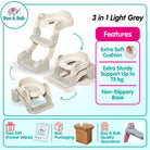 Kids Foldable Soft-Padded Cushion Toilet Training Seat With Anti-Slip Step Ladder | Potty Urinal stool training - Boo & Bub