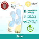 Boo&Bub Baby Curved Learning Fork Spoon (2pcs) Set with Casing Training Twisted Fork Spoon Toddler Tableware - Boo & Bub