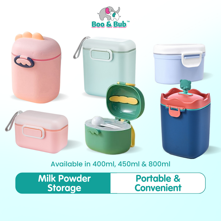 Boo&Bub Milk Powder Container | Infant Feeding Box Newborn Food Storage Box Powder Dispenser Kid Toddler Snack Portable - Boo & Bub