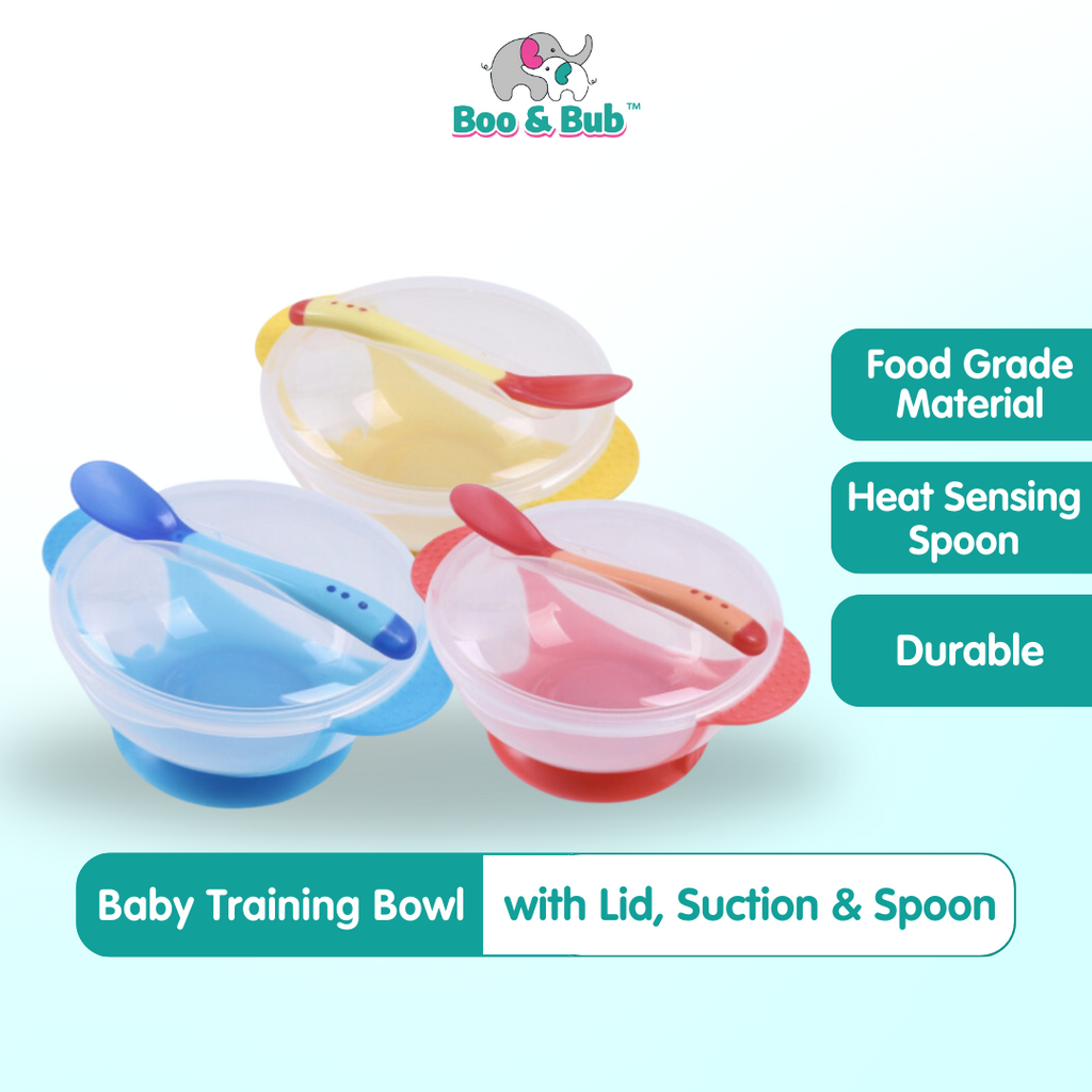 Baby Bowl Set Training Bowl with Suction Cup | Spoon Tableware Set Dinner Bowl Learning to eat - Boo & Bub