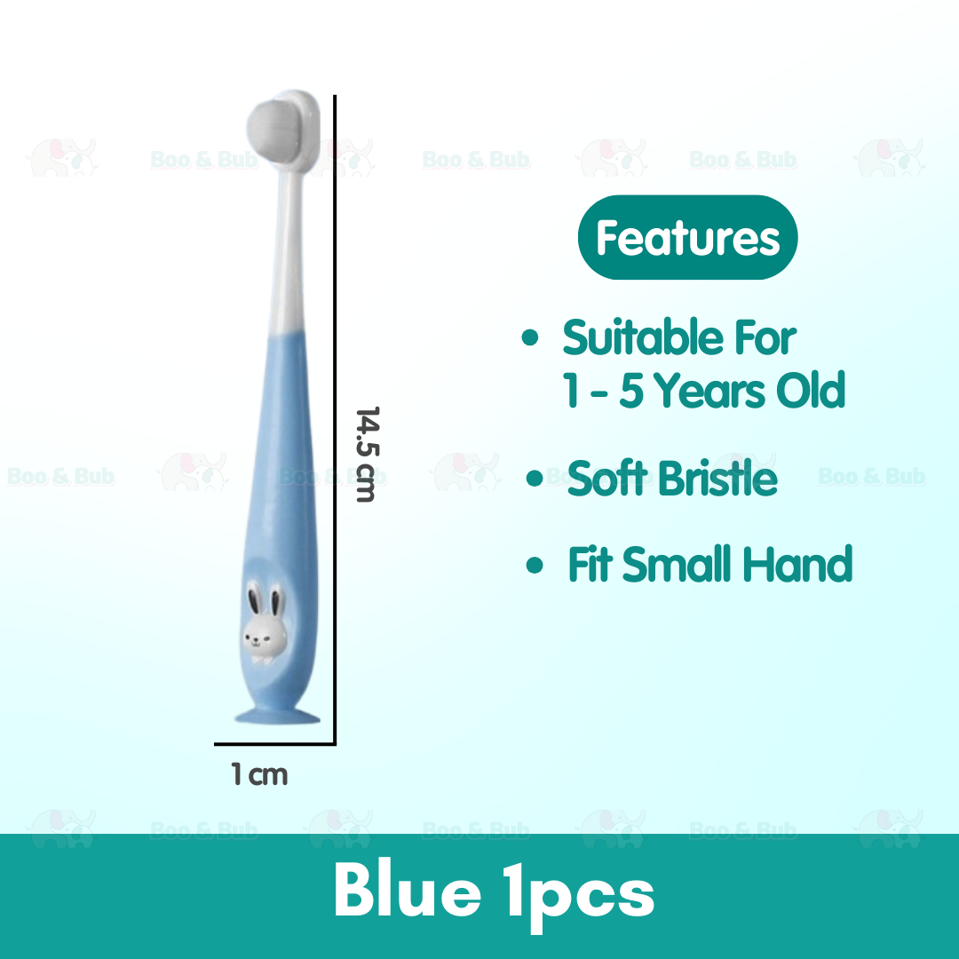 Cartoon Kid Toothbrush | Baby Cleaning Teether Dental Oral Hygiene Care Anti Slide Handle Tooth Brush - Boo & Bub