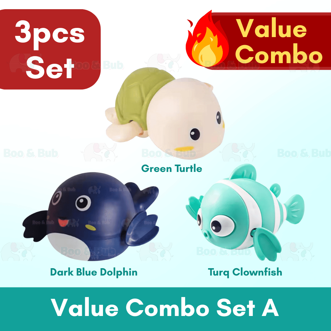 Baby Bath Toys | Swimming Toys Bathing Time Small Toy for Kids Gifts | Toddler Toy | Mainan Mandi - Boo & Bub