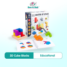 Wooden 3D Tetris Building Cube Puzzle | Soma cube Luban lock Blocks Toy Montessori Educational Creativity Kids - Boo & Bub