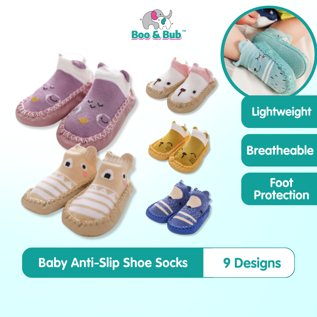 Baby Toddler Kid Anti Slip Shoe Socks | Cartoon animal Sock soft Bottom needs - Boo & Bub