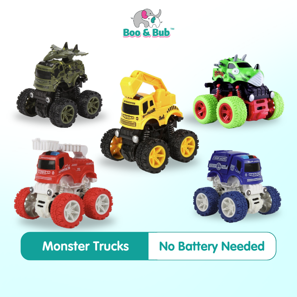 4 Wheels Monster Trucks | Kids Toys Car | Kereta Permainan Budak Kanak-Kanak Hotwheels kid car - Boo & Bub