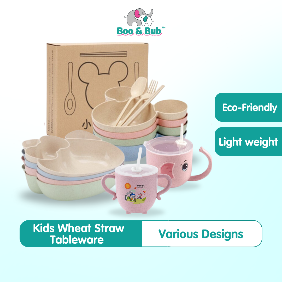 Kid Wheat Straw Tableware | Dish Plate Set Mickey Hello Kitty Car Bamboo Eco Wheat Training Bowl Tableware - Boo & Bub