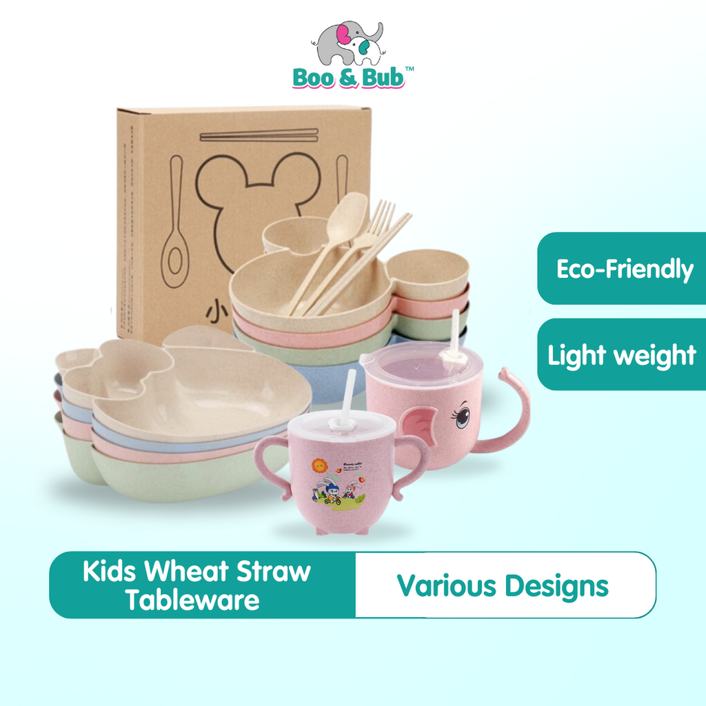Kid Wheat Straw Tableware | Dish Plate Set Mickey Hello Kitty Car Bamboo Eco Wheat Training Bowl Tableware - Boo & Bub