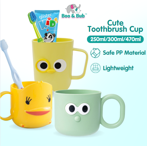 Toothbrush Cup Children Cute Cartoon Cup Kids Mouthwash Cup Rinsing Cup Plastic Wash Cup BPA Free Couple Matching Cup