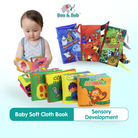 Soft Cloth Book Baby Toddler with Rustle Sound Fabric | Early Learning Educational Toys for Kids Toddler - Boo & Bub