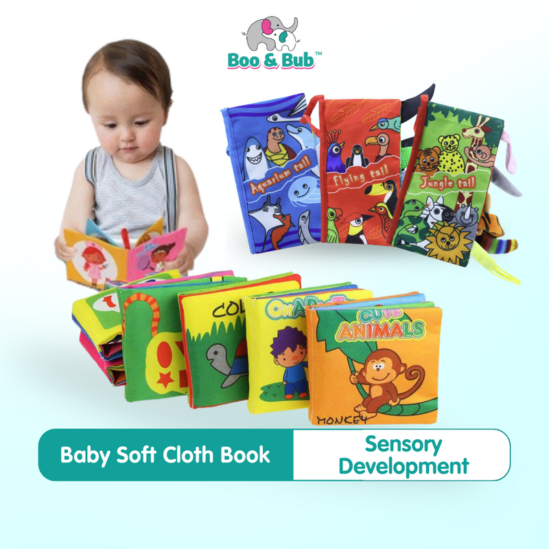 Soft Cloth Book Baby Toddler with Rustle Sound Fabric | Early Learning Educational Toys for Kids Toddler