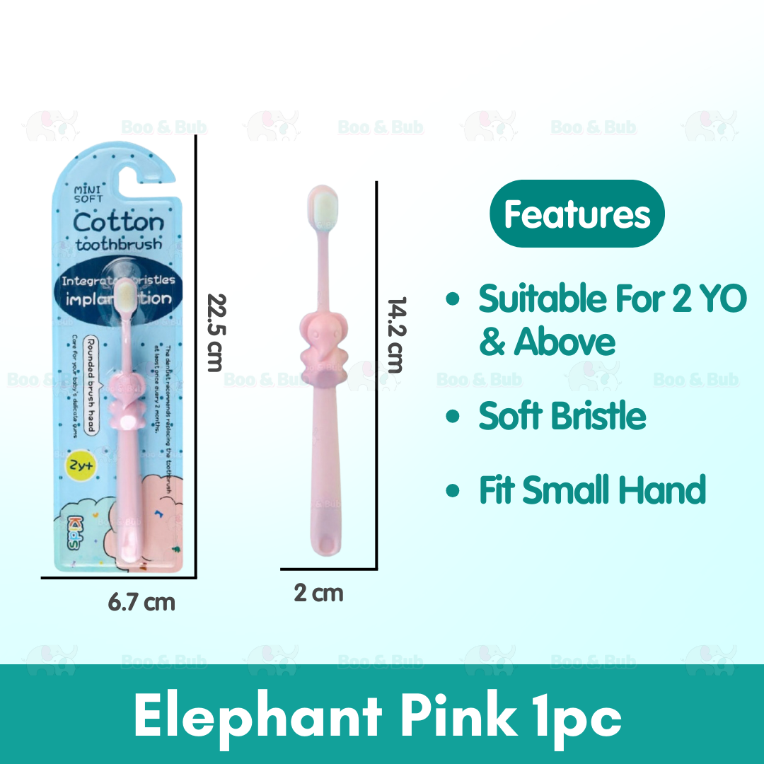 Cartoon Kid Toothbrush | Baby Cleaning Teether Dental Oral Hygiene Care Anti Slide Handle Tooth Brush - Boo & Bub