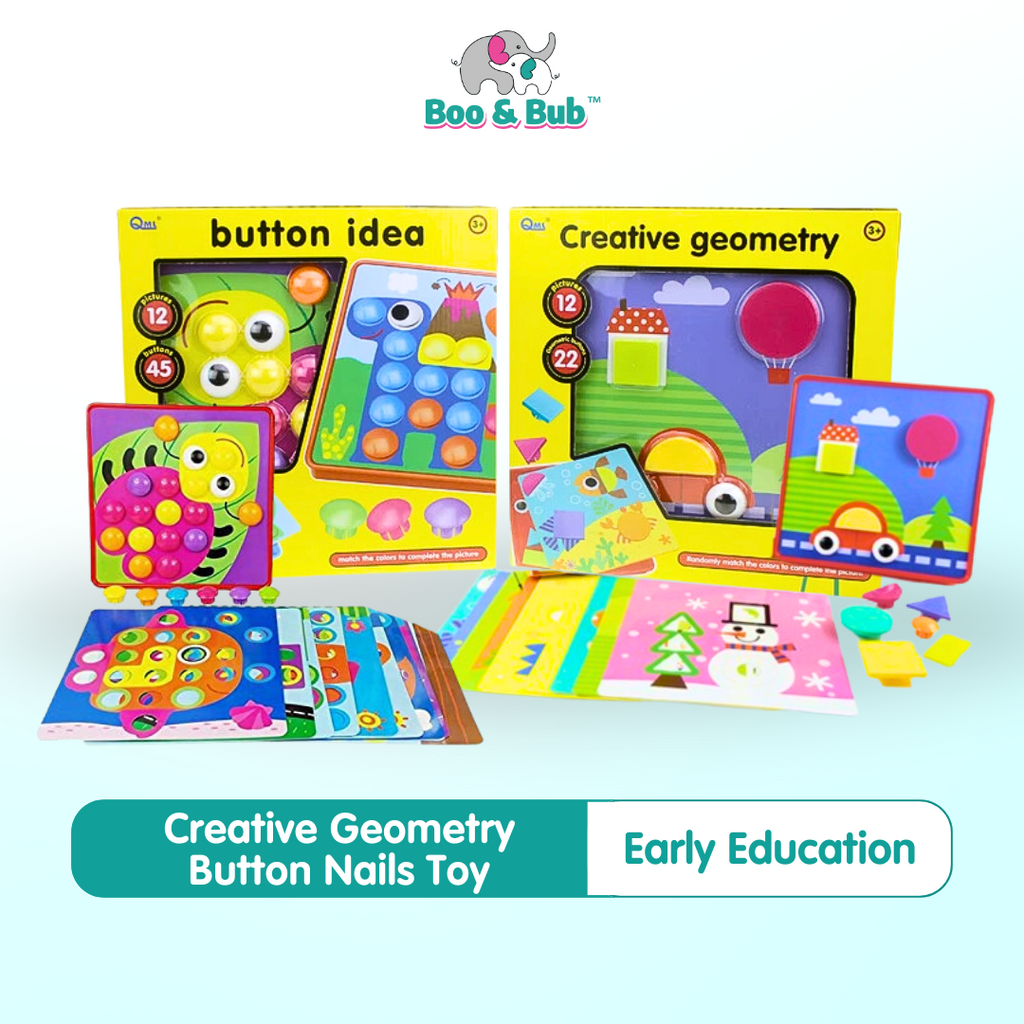 Creative Geometry Button Puzzle Toy - Boo & Bub