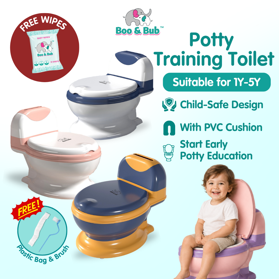 Portable Children's Potty Training Toilet with cushion seat | for Baby Toddlers kid Safe Toilet Potties - Boo & Bub