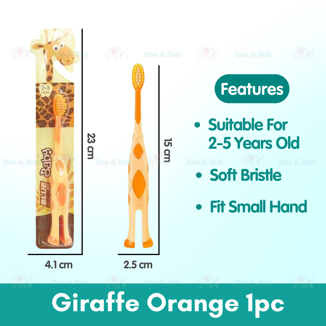 Cartoon Kid Toothbrush | Baby Cleaning Teether Dental Oral Hygiene Care Anti Slide Handle Tooth Brush - Boo & Bub