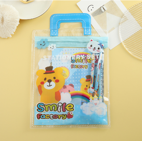7PCS Cartoon Stationery Gift Set with Tote Goodie Bag | Children's Day Birthday Present idea School supplies - Boo & Bub
