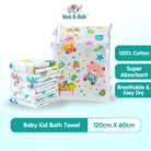 120x60cm | 100% Cotton Baby Kid Bath Towel | Tuala Blanket Super Soft Good Absorbent Fast Dry - Boo & Bub