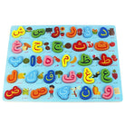 Kids Matching Wooden Board Puzzle Toy Montessori Alphabet Letter Number board - Boo & Bub
