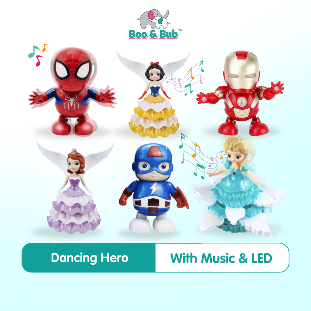 Dancing Super Hero | Dance Hero Robot Toys Music Light Ironman Avengers Kid Gift |  Mainan Budak Viral Tiktok - Boo & Bub