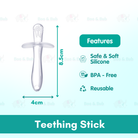 Boo & Bub 3 in 1 Silicone Baby Toothbrush Cup set Infant Oral Care Tongue Cleaner Baby Soft Toothbrush berus gigi baby - Boo & Bub