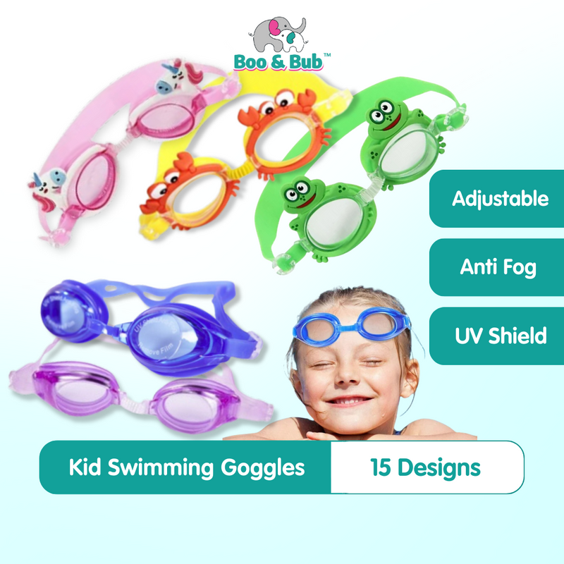 Boo&Bub Kids Swimming Goggles | Kid Swim Glass Goggle Anti Fog UV Protection Sunglasses Children Training Mask Eyewear