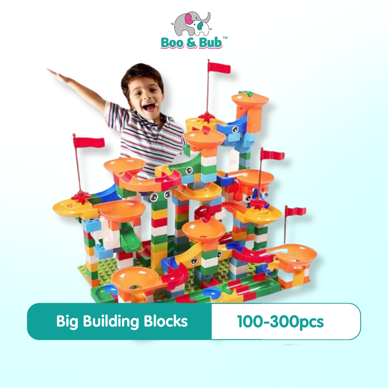 Big Blocks Marble Race Run Maze Balls | Fun Track Slide Assemble Building Blocks Compatible Lego Duplo
