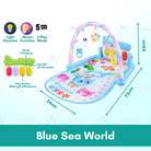 Music Baby Gym Piano Play Mat |  Infant Crawling Activity Bed Toddler Exercise Fitness Rattle | Tilam Mainan Bayi - Boo & Bub