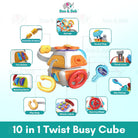 Boo&Bub 6-in-1 Montessori Toys Toddler Busy Cube Early Education Sensory Toys for Babies - Boo & Bub