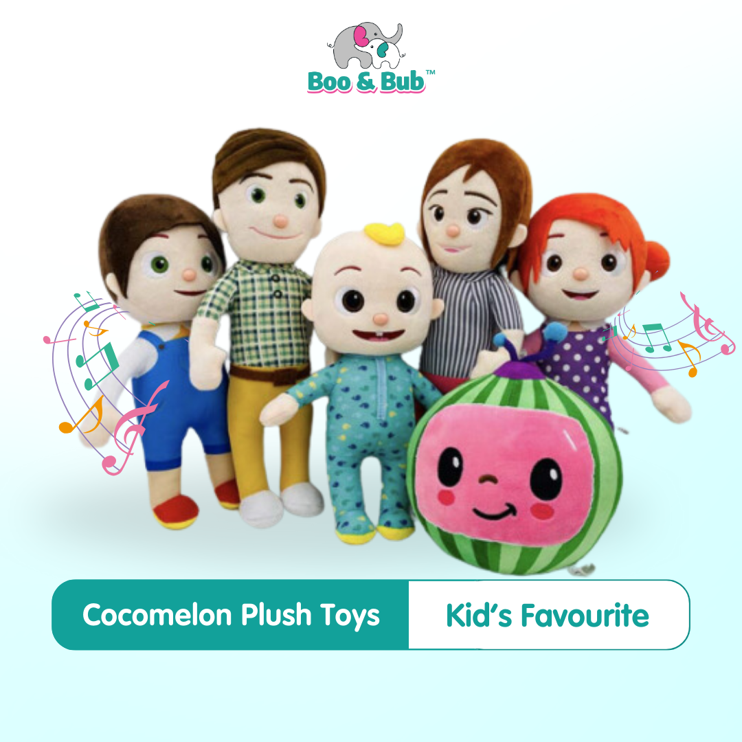 Cocomelon Plush Music Toy | Cute Educational Kids Stuffed Plushie Doll | Birthday Chritmas Gift - Boo & Bub