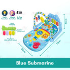 Music Baby Gym Piano Play Mat |  Infant Crawling Activity Bed Toddler Exercise Fitness Rattle | Tilam Mainan Bayi - Boo & Bub