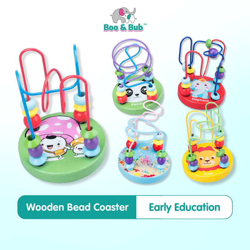 Wooden Roller Coaster Bead Maze | Toddler Baby Early Learning Educational Montessori Puzzle Math Toy