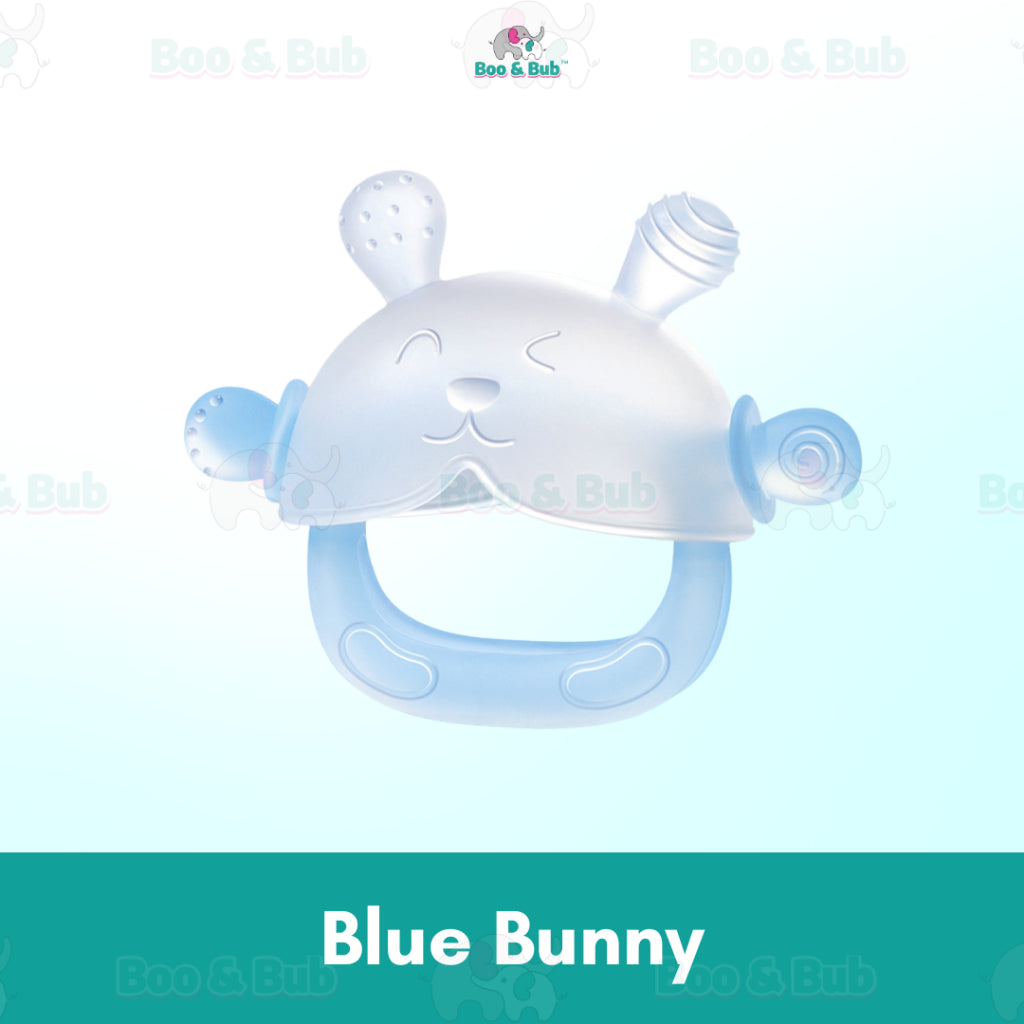 Boo&Bub Baby Teether Ring |Toddle Safe BPA Free Banana Teething Ring Silicone Chew Dental Care Toothbrush Nursing Gift - Boo & Bub