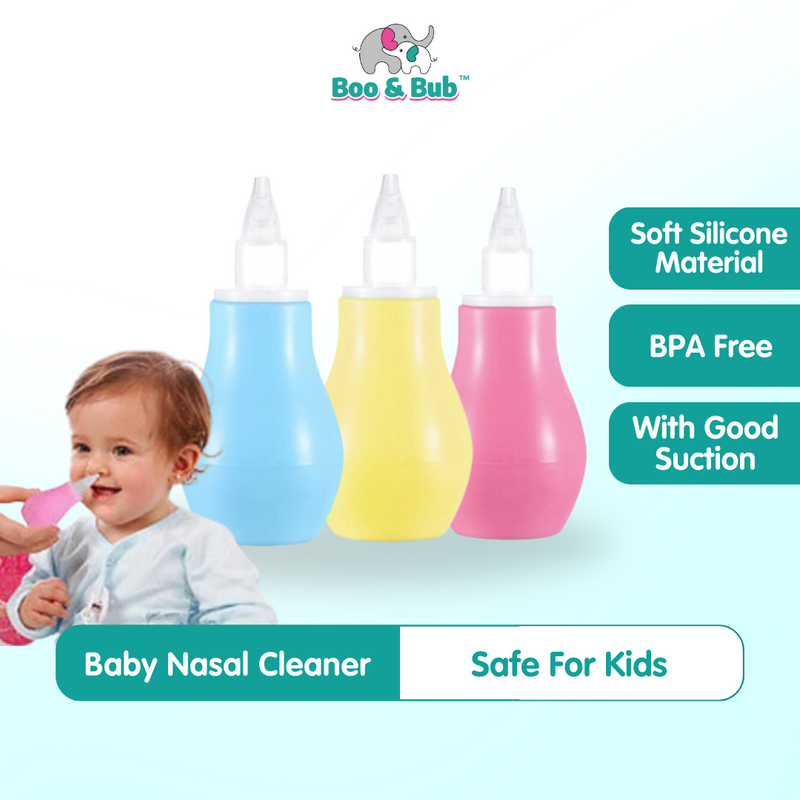 Baby Nasal Cleaner | BPA Free Toddler Kid Nose Vacuum Aspirator sucker Newborn Care Silicon Suction