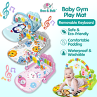 Music Baby Gym Piano Play Mat |  Infant Crawling Activity Bed Toddler Exercise Fitness Rattle | Tilam Mainan Bayi - Boo & Bub