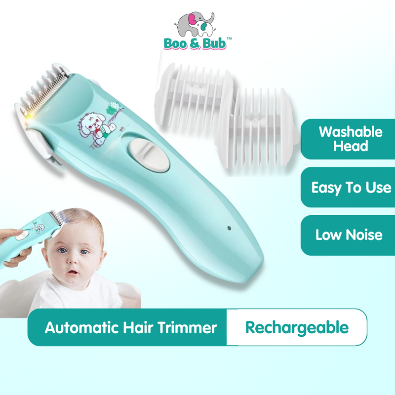 Boo&Bub Rechargeable Automatic Hair Trimmer | Baby Adult Mute Kids Hair Clipper Sleep Haircut Home-Use