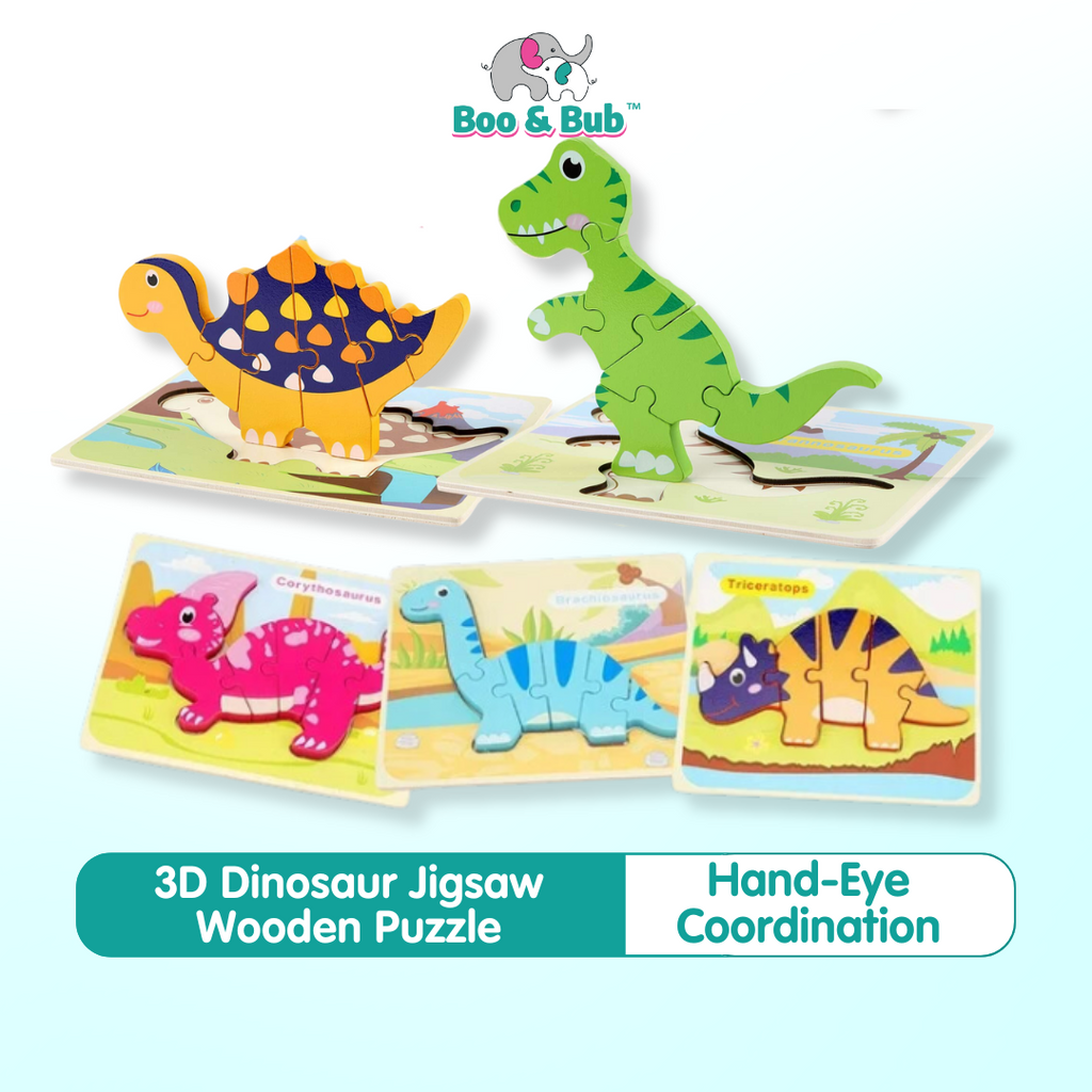 3D Wooden Dinosaur Puzzle - Boo & Bub