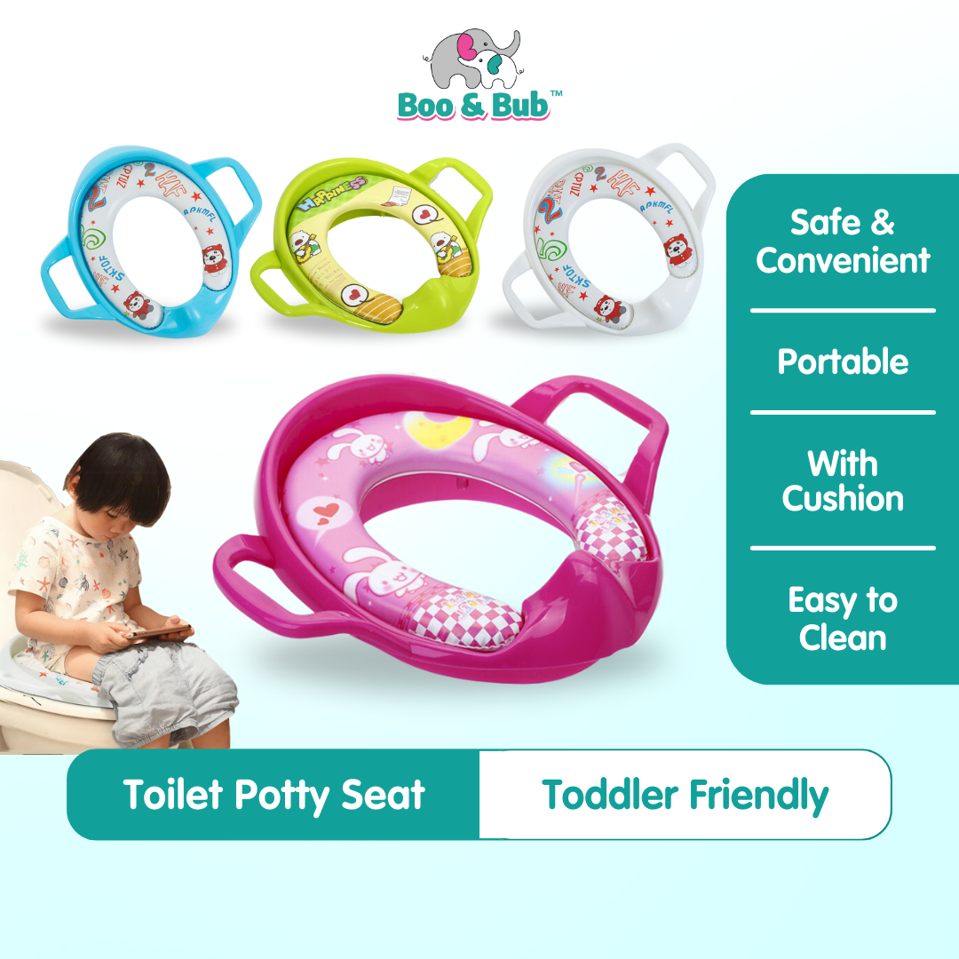 Kid Portable Potty Toilet Training with Cushion | Infant Children Seat Pedestal Cushion Pad Ring - Boo & Bub