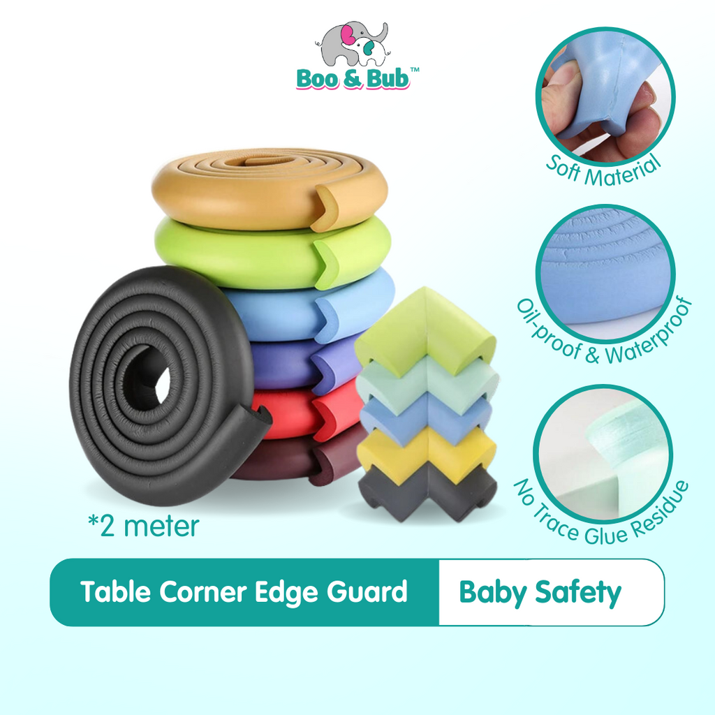 2m Edge & Corner Guards/Baby Bumper/Edge Strip/Table Corner Edge Protector | Bayi Keselamatan Tabel Ujung Pojok - Boo & Bub