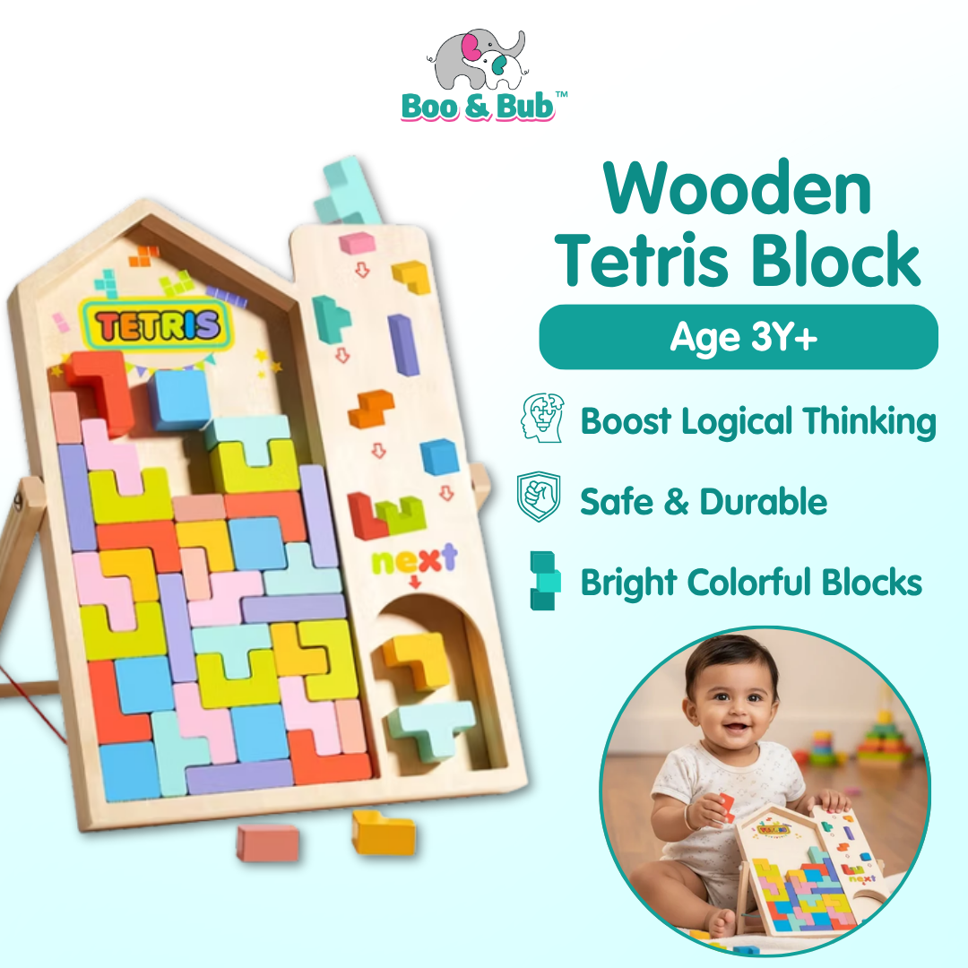 Wooden 3D Tetris Building Cube Puzzle | Soma cube Luban lock Blocks Toy Montessori Educational Creativity Kids - Boo & Bub