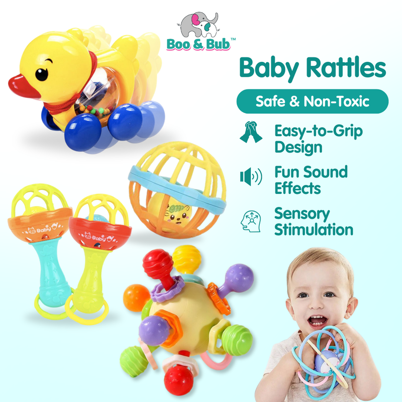Baby Rattles Tumbler Ball Toys | Early Learning Education Bell soft toys