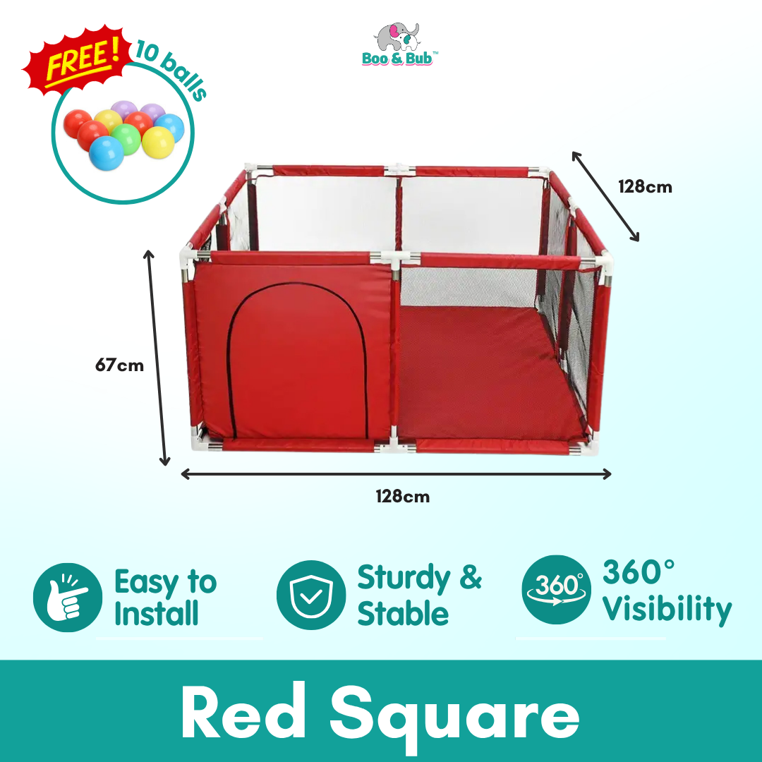 Children's Playpen Fench | Baby Toddler Children Net Playground Hexagon Barrier Baby Child Safety Kids Ocean Ball - Boo & Bub