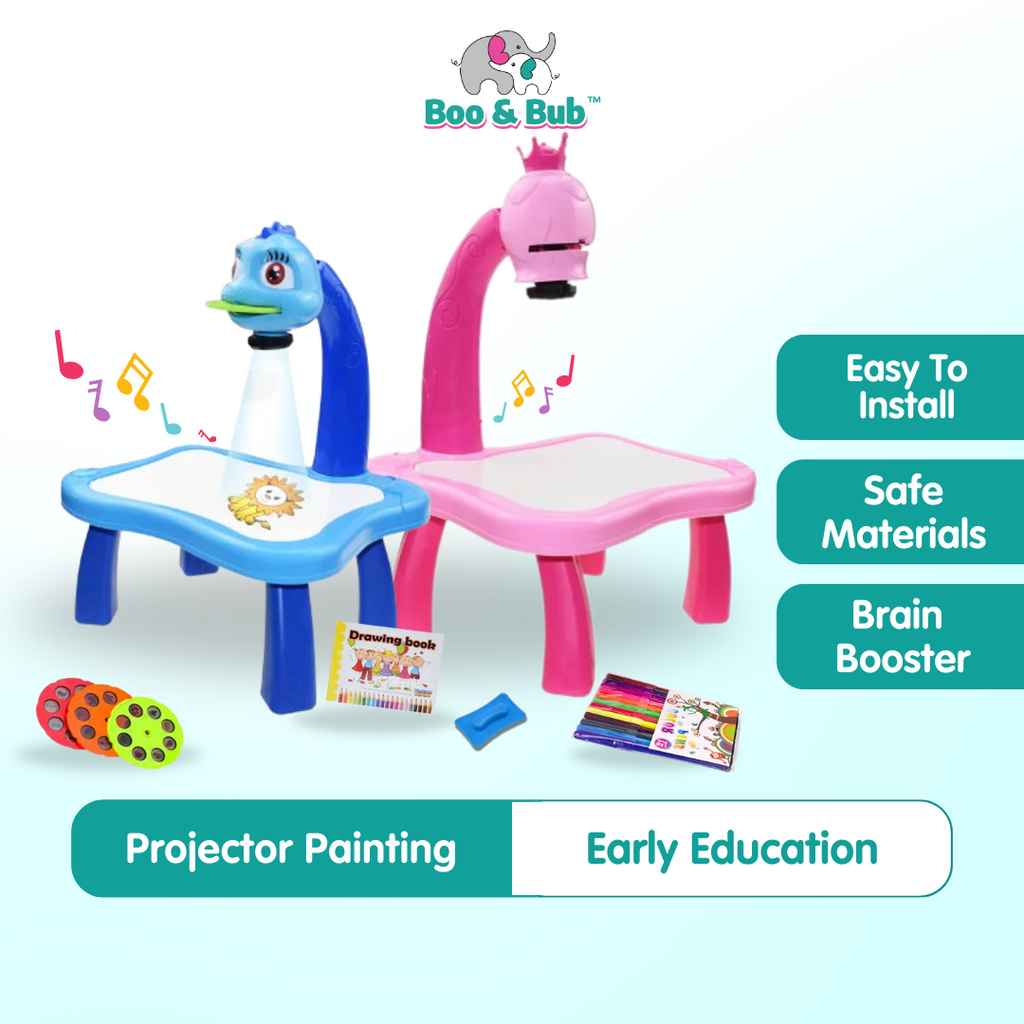 Led Projector Art Drawing Table | Projector Learning/Drawing Painting Set Educational Toy Gift For Kids - Boo & Bub