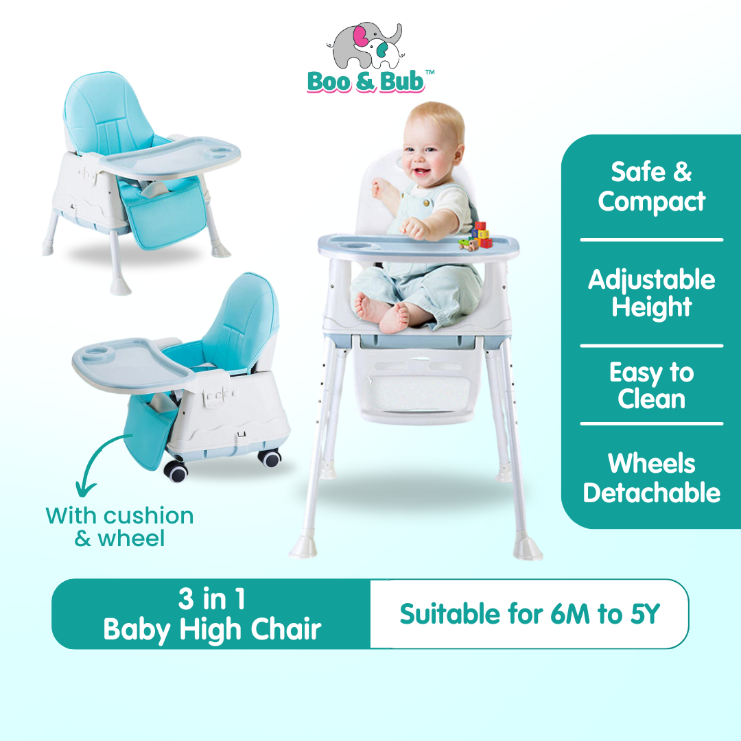 Baby Dining High Chair | Adjustable height Multifunctional Portable Eating Safety Toddler Chair - Boo & Bub