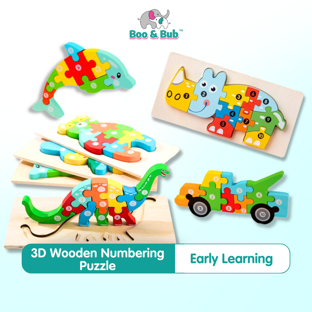 3D Numbering Wooden Puzzle - Boo & Bub