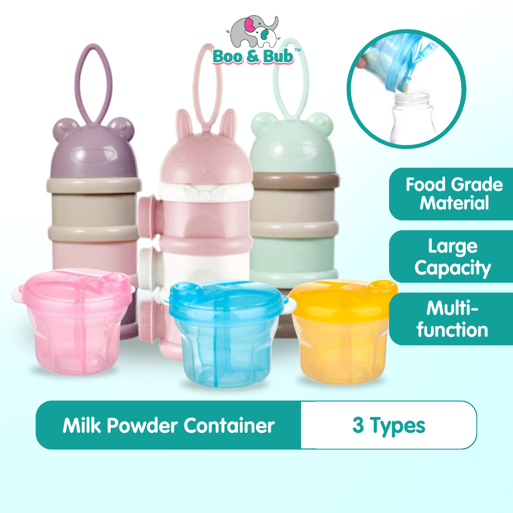 Boo&Bub Formula Milk Powder Dispenser | Baby Essential Feeding Boxes Food Storage Box Toddle Snacks Container - Boo & Bub