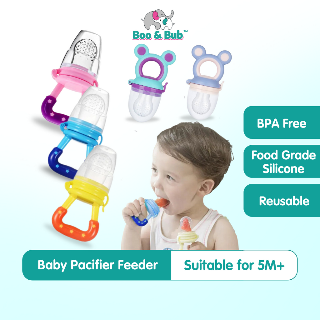 Baby Pacifier Feeder | kid toddler Fruit Feeder Nipples Feeding Safe Baby Newborn Nipple Teat Pacifier Bottles - Boo & Bub